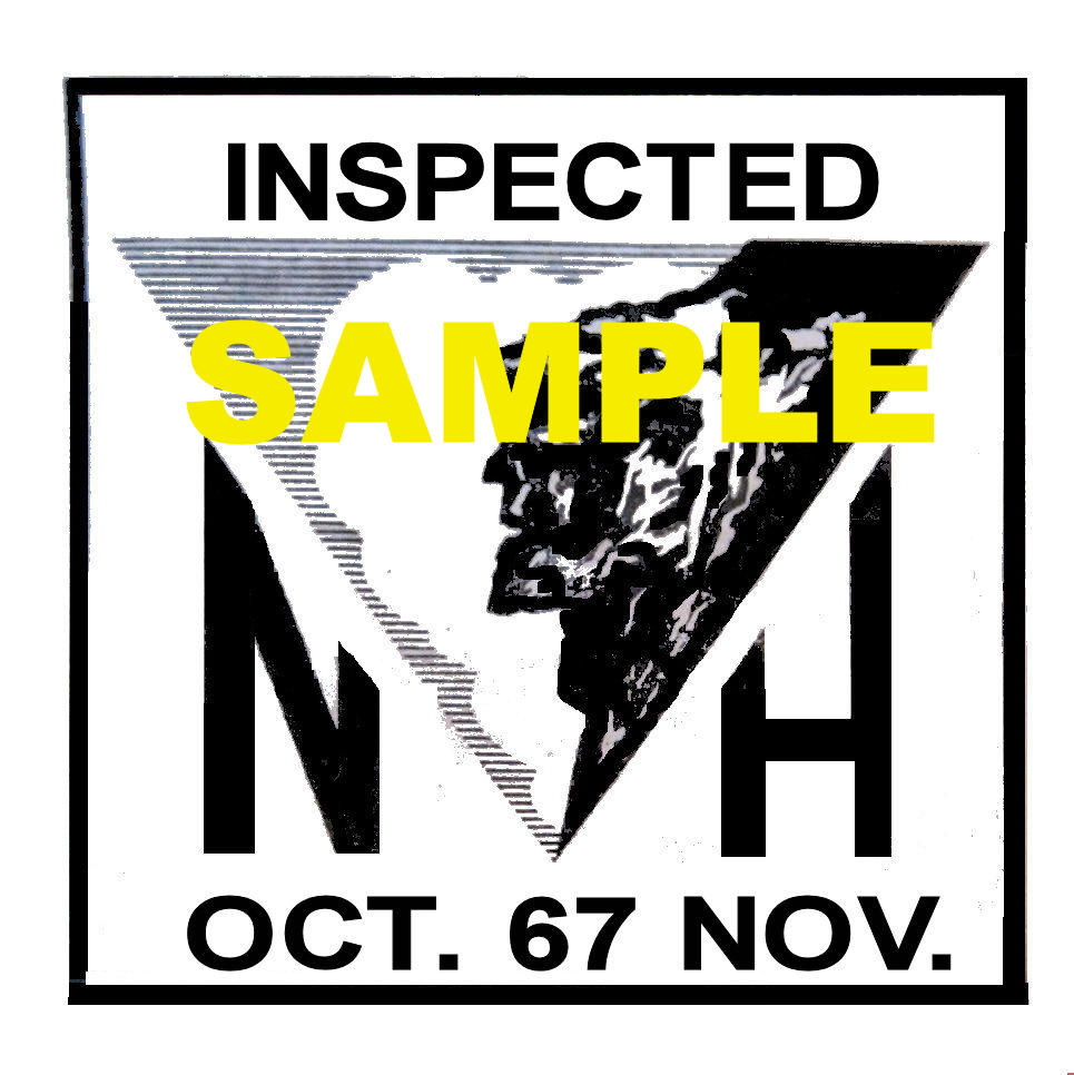 (image for) 1967 New Hampshire OCT-NOV Inspection Sticker